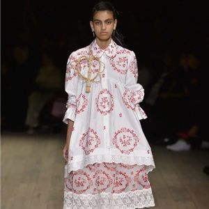 Simone Rocha eyelet and embroidered blouse UK4